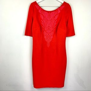 Laundry Shelli Segal Embroidered Ponte Dress